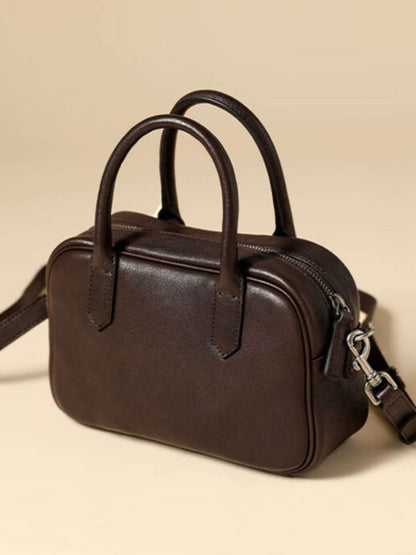 Elisa | Borsa Quadrata con Zip Lucida