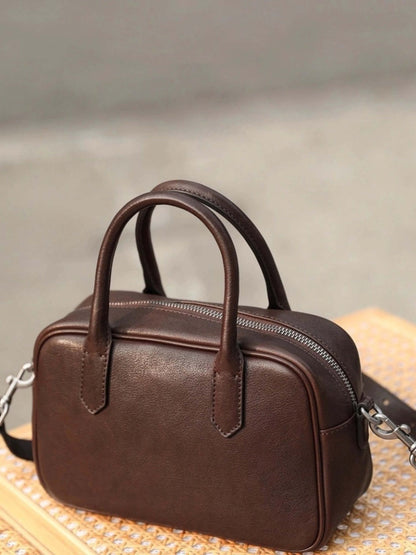 Elisa | Borsa Quadrata con Zip Lucida