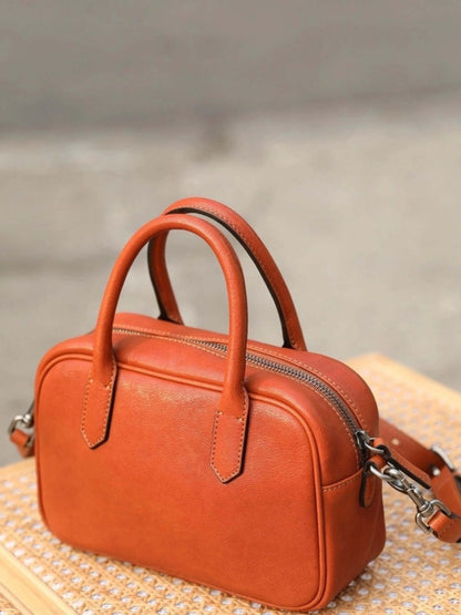 Elisa | Borsa Quadrata con Zip Lucida