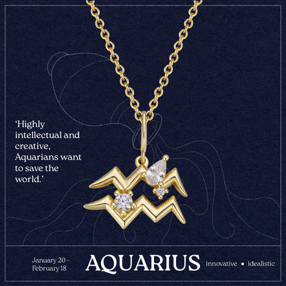 Aquarius Zodiac Necklace