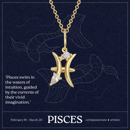 Pisces Zodiac Necklace