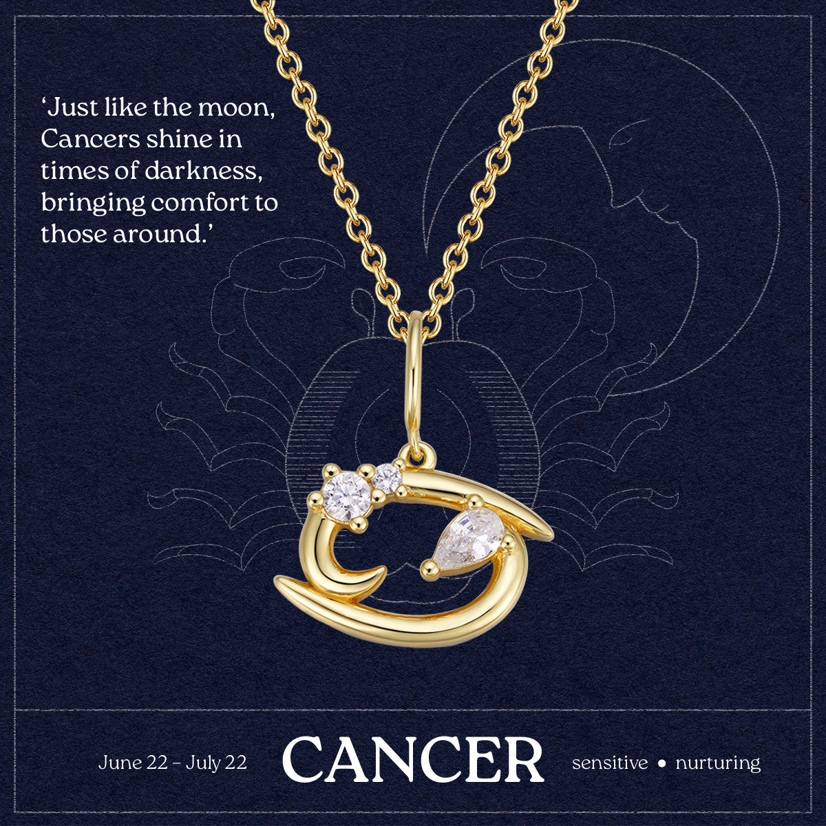 Cancer Zodiac Necklace