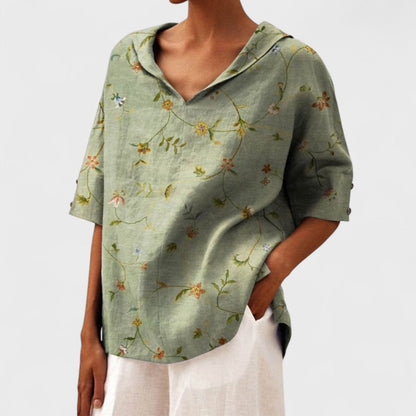 Andrea - Elegante top con scollo a V 