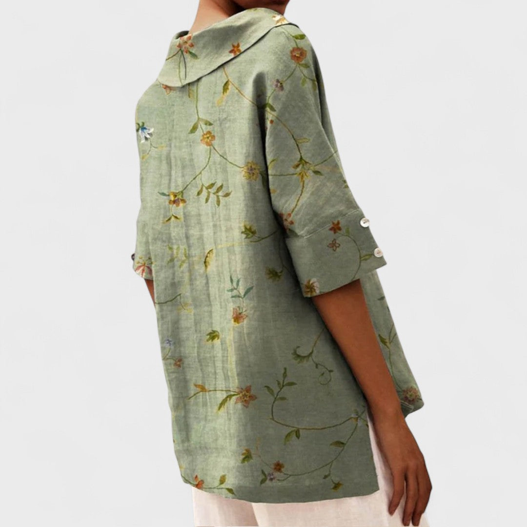 Andrea - Elegante top con scollo a V 