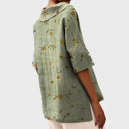 Andrea - Elegante top con scollo a V 