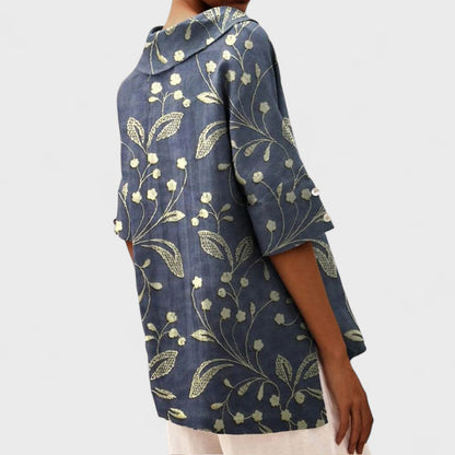 Andrea - Elegante top con scollo a V 