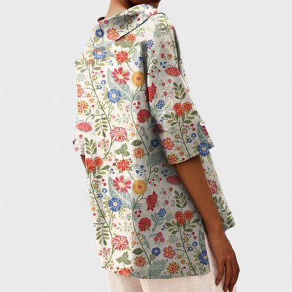 Andrea - Elegante top con scollo a V 
