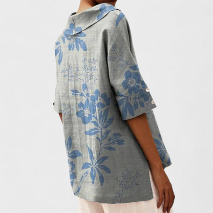 Andrea - Elegante top con scollo a V 