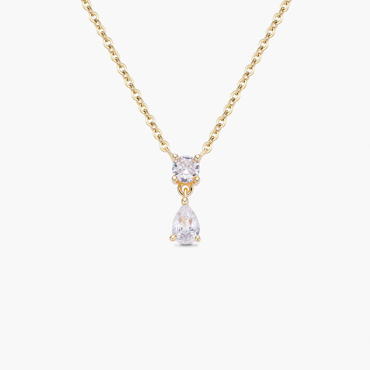 Round & Pear Drop Necklace