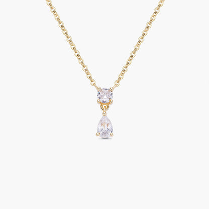 Round & Pear Drop Necklace