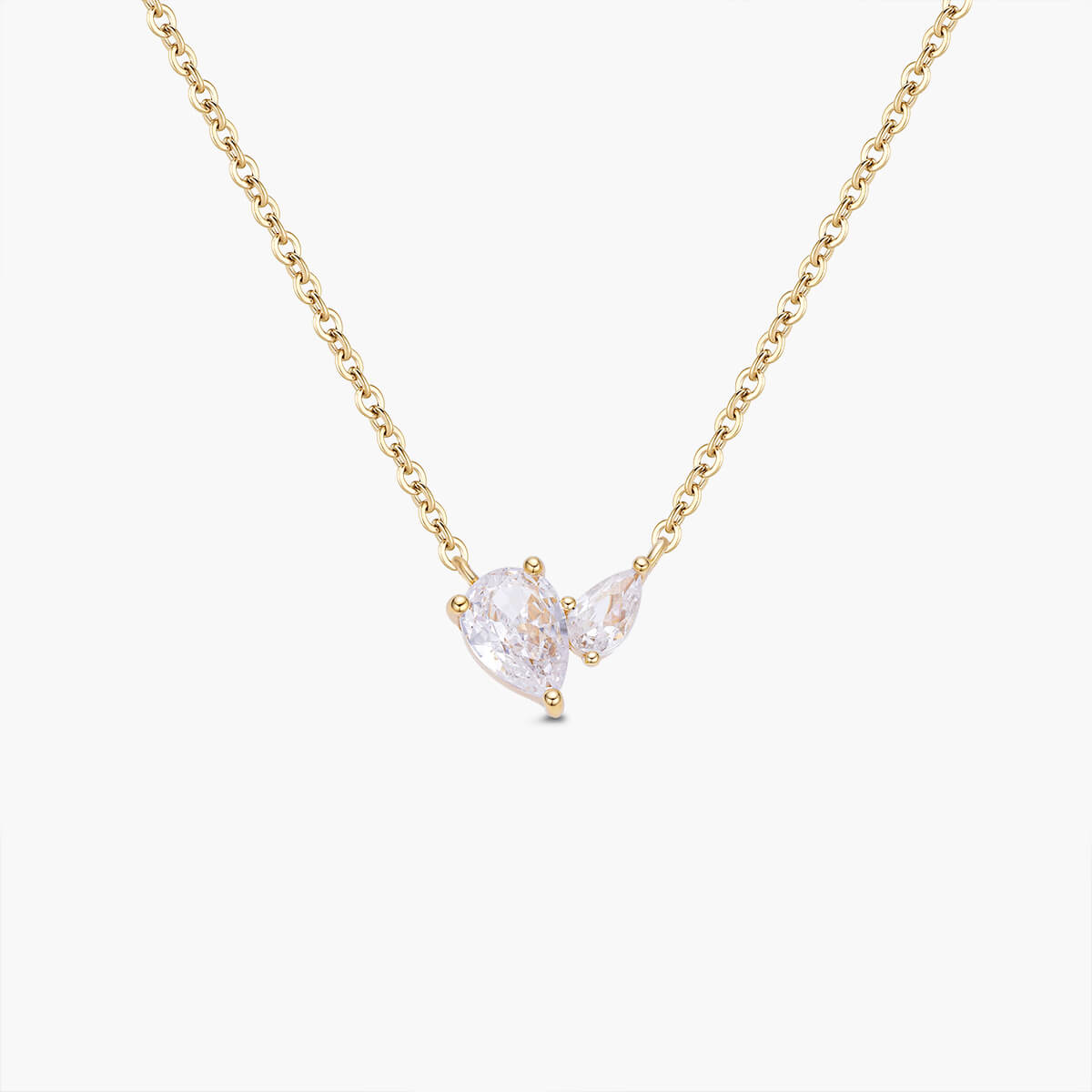 Double Pear Drop Necklace
