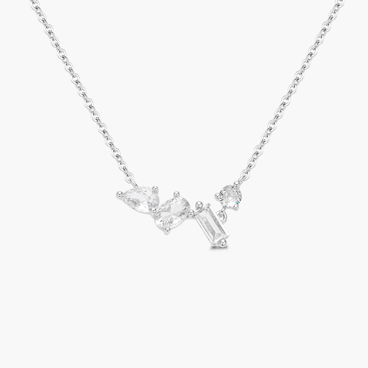 Asymmetric Mixed-Cut Necklace