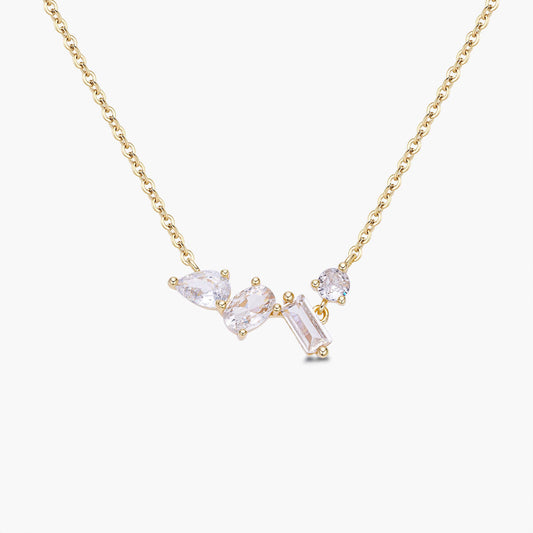 Asymmetric Mixed-Cut Necklace