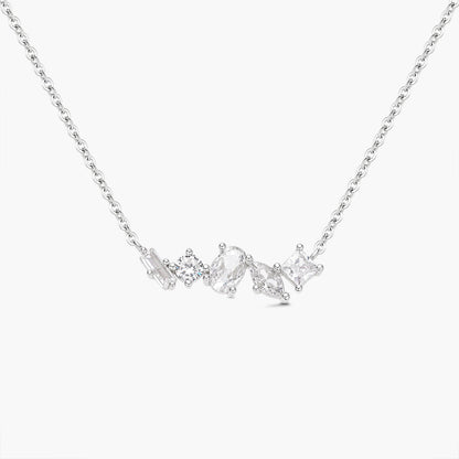 Mixed-Cut Cluster Necklace