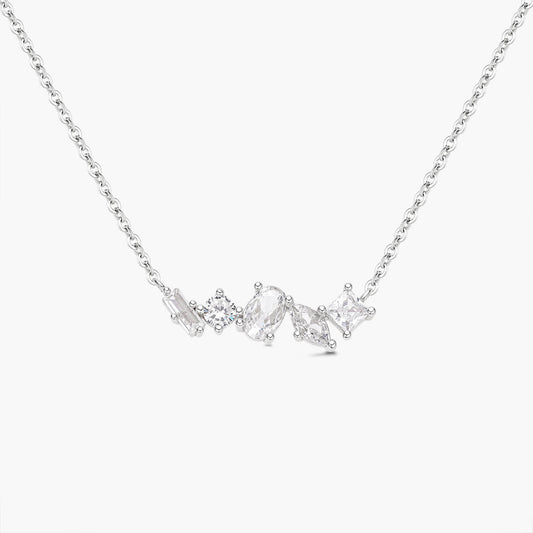 Mixed-Cut Cluster Necklace