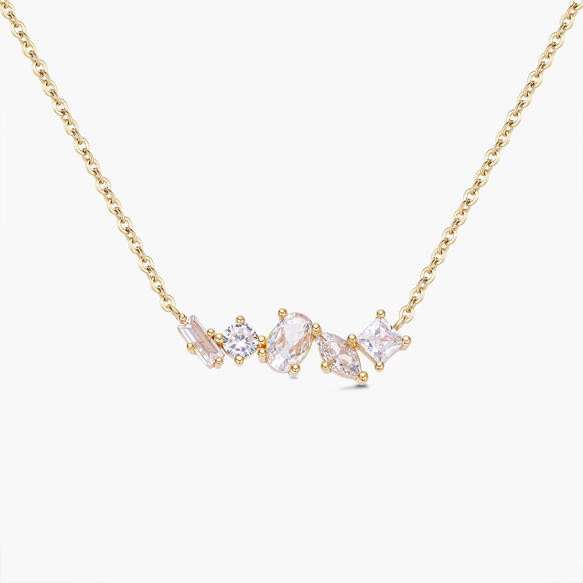 Mixed-Cut Cluster Necklace