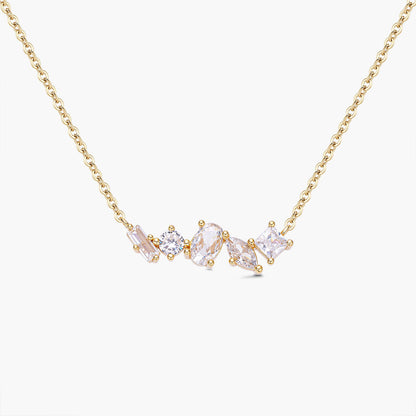 Mixed-Cut Cluster Necklace