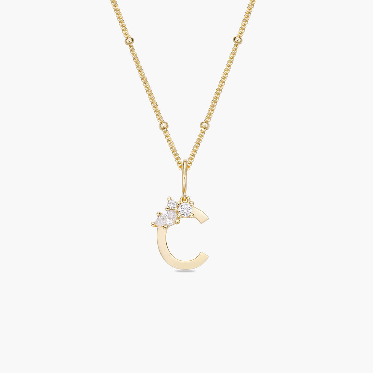 Initial Necklace – Gold