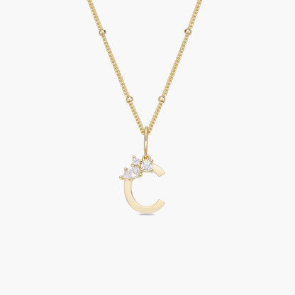 Initial Necklace – Gold