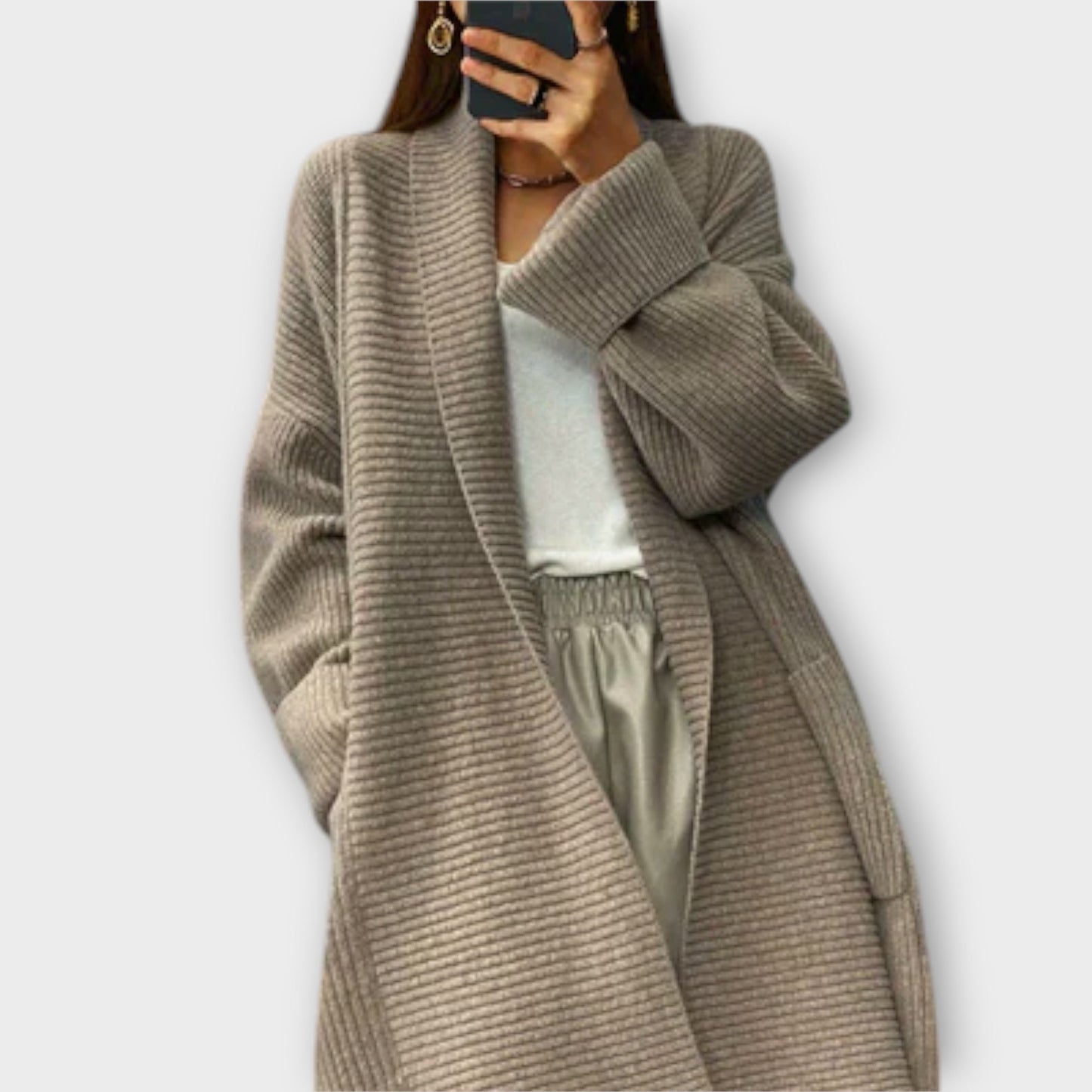 Eufemia - Cardigan Lungo in Maglia