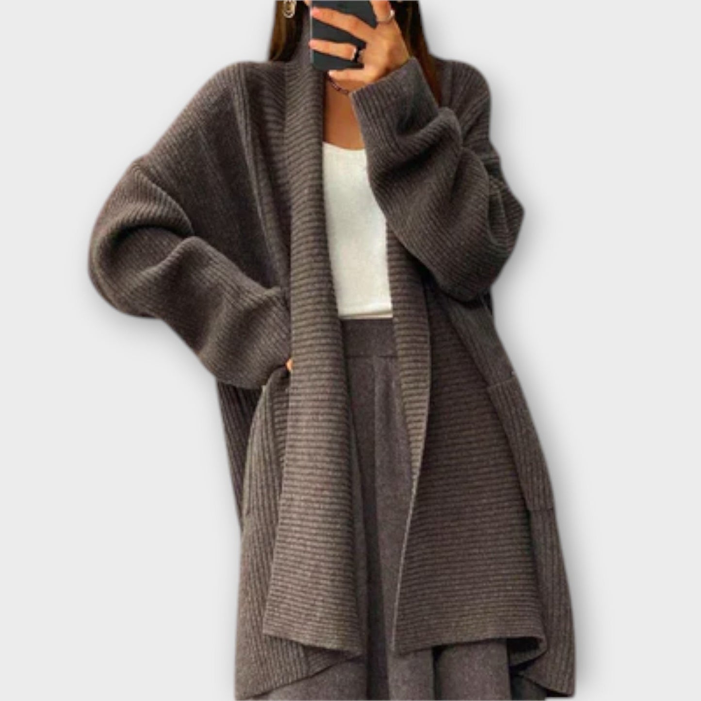 Eufemia - Cardigan Lungo in Maglia