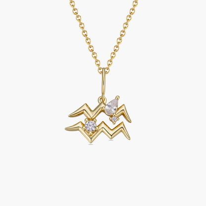 Aquarius Zodiac Necklace