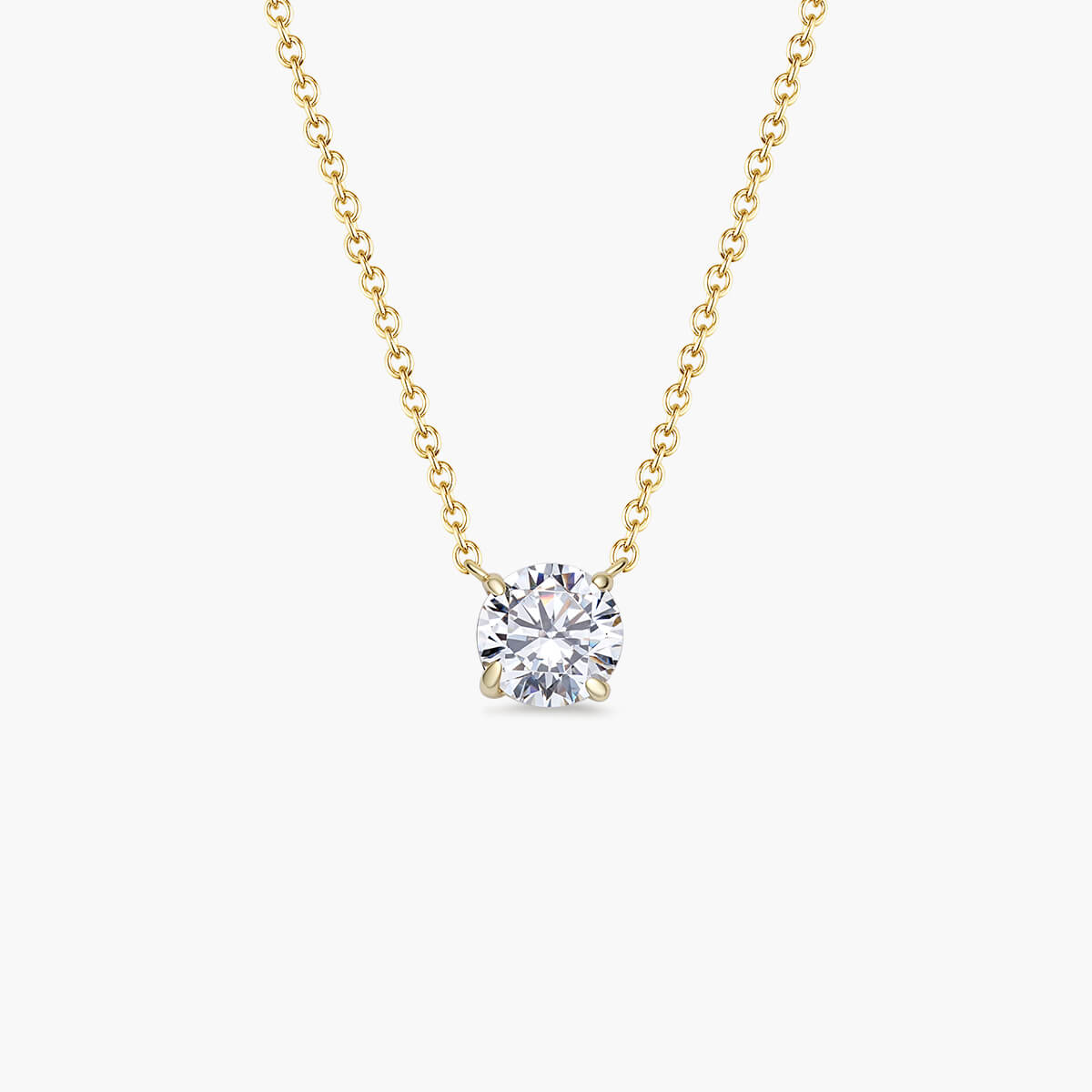 Round Solitaire Necklace (6.5 mm)