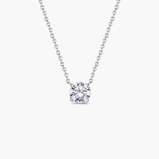 Round Solitaire Necklace (6.5 mm)