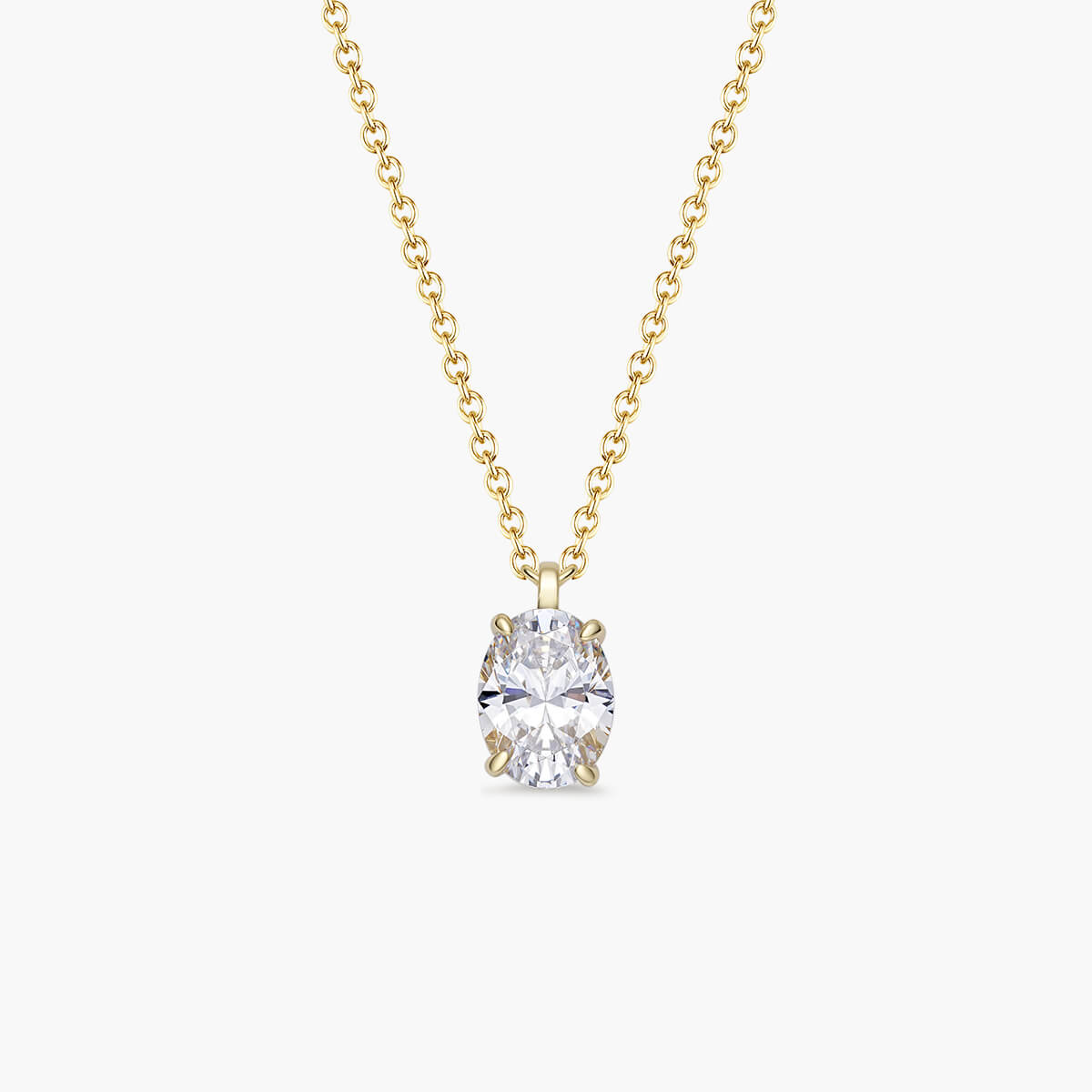Oval Solitaire Necklace