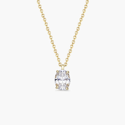 Oval Solitaire Necklace