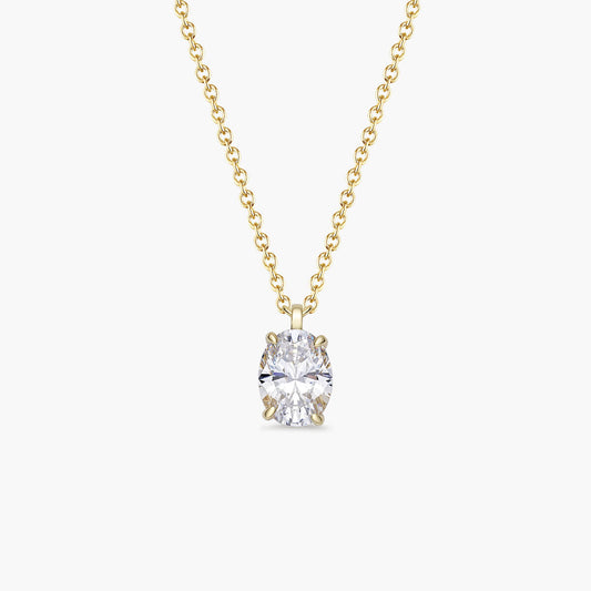 Oval Solitaire Necklace