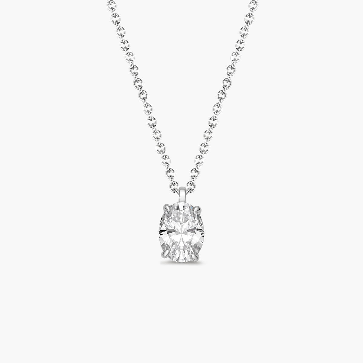 Oval Solitaire Necklace