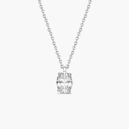 Oval Solitaire Necklace