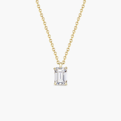 Emerald-Cut Solitaire Necklace