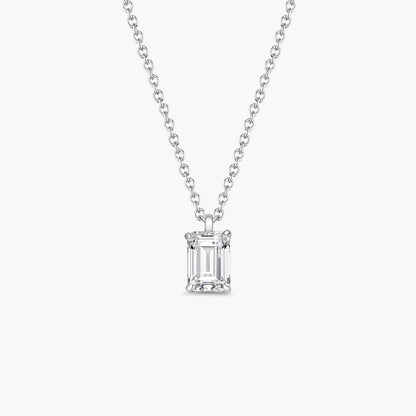 Emerald-Cut Solitaire Necklace