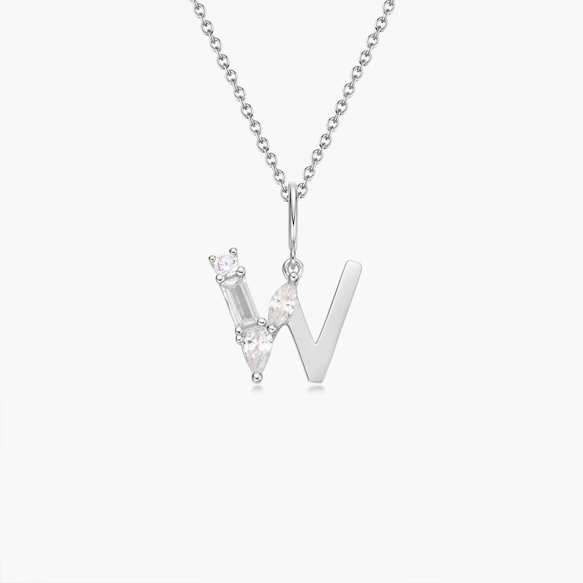 Initial Necklace – Silver