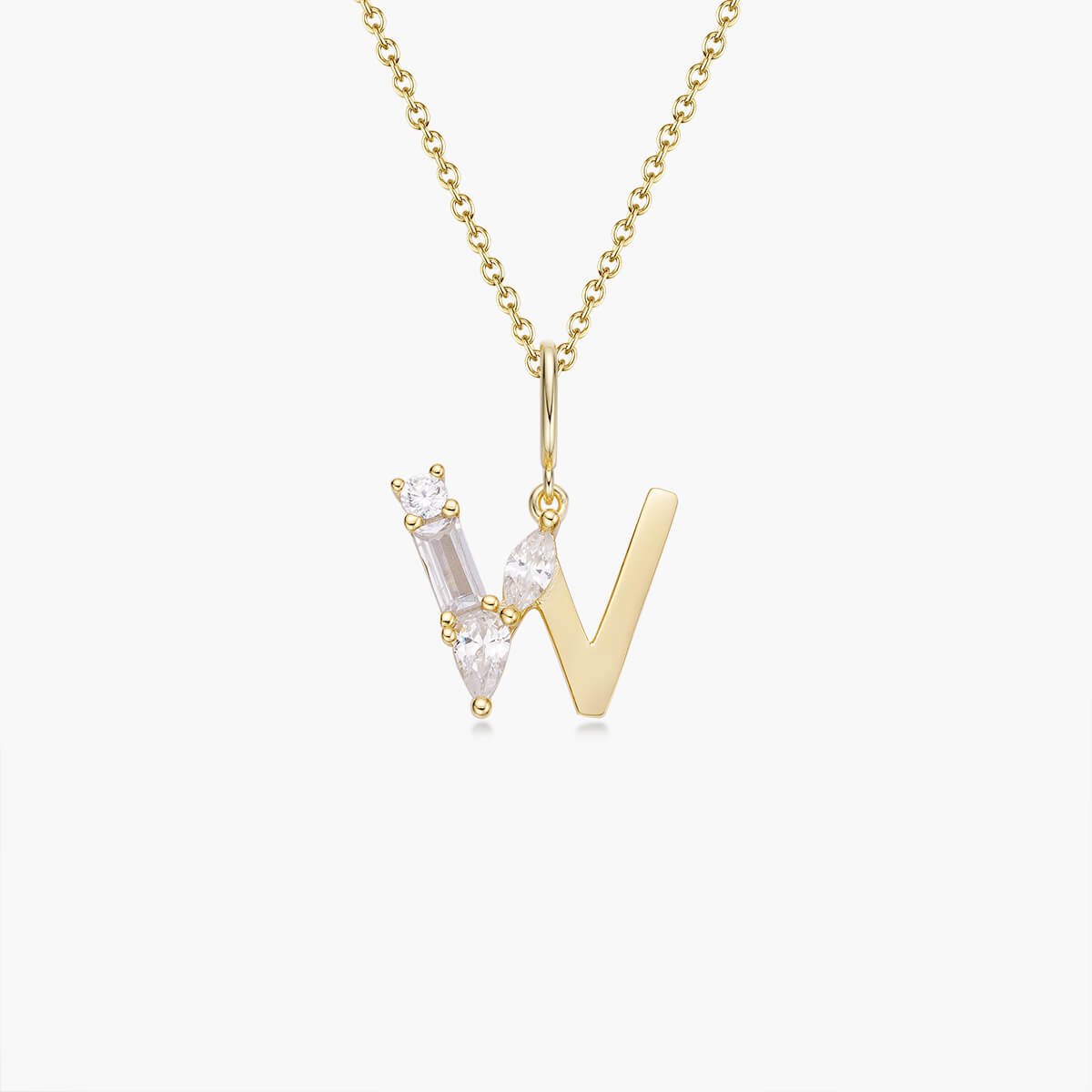 Initial Necklace – Gold
