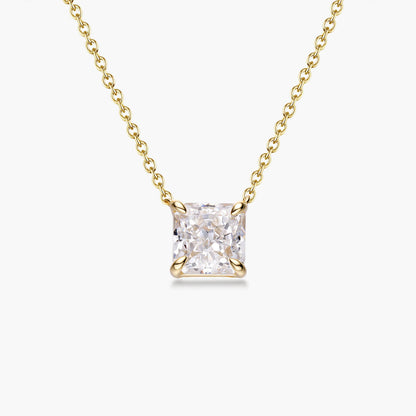Princess-Cut Pendant Necklace
