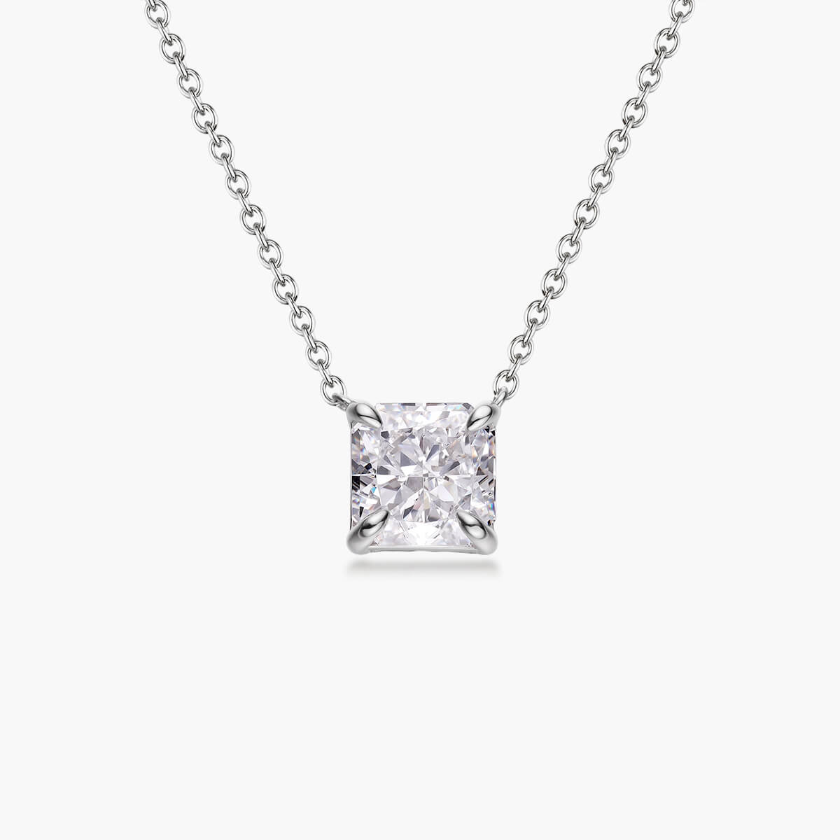 Princess-Cut Pendant Necklace