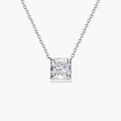 Princess-Cut Pendant Necklace