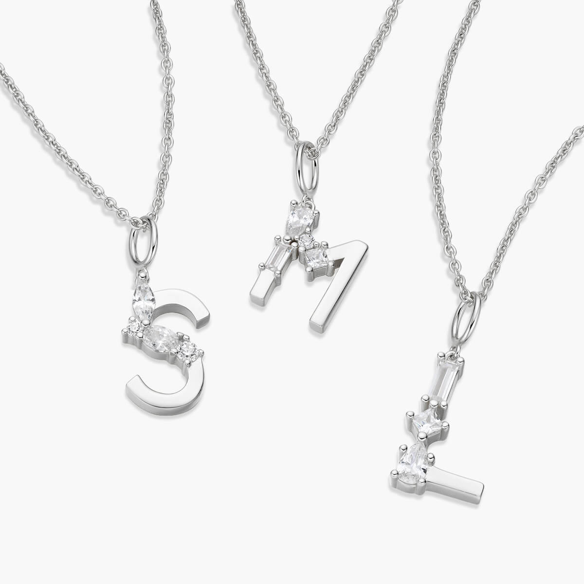 Initial Necklace – Silver