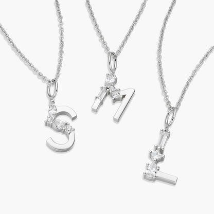 Initial Necklace – Silver