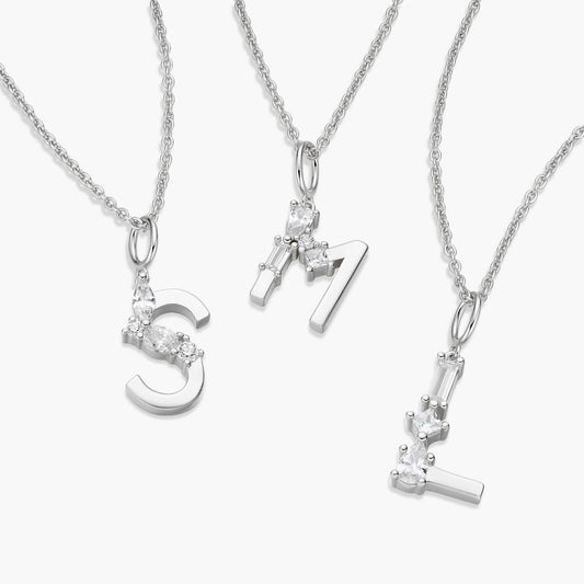 Initial Necklace – Silver