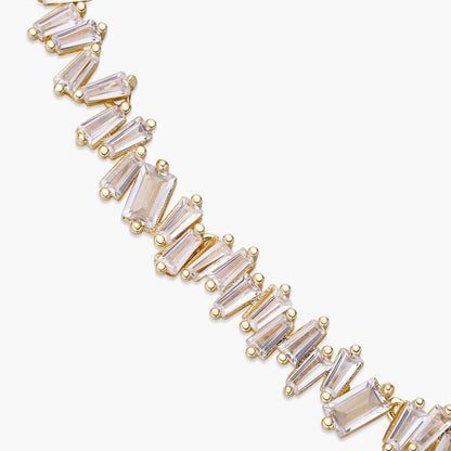 Baguette Scatter Tennis Necklace