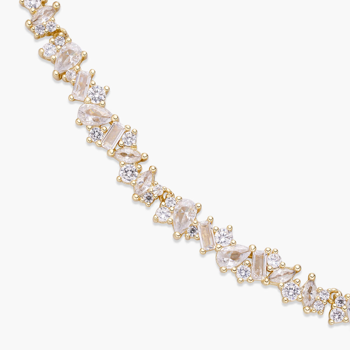 Mixed-Cut Tennis Necklace