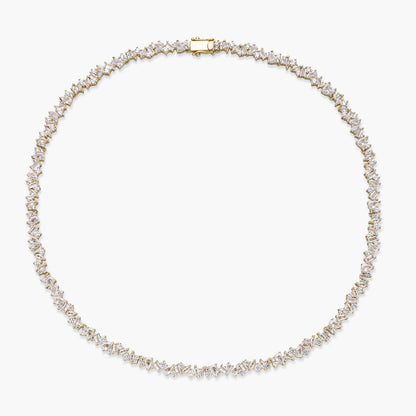 Mixed-Cut Tennis Necklace