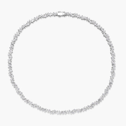 Mixed-Cut Tennis Necklace