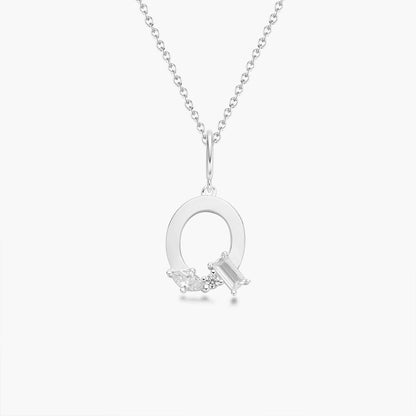 Initial Necklace – Silver
