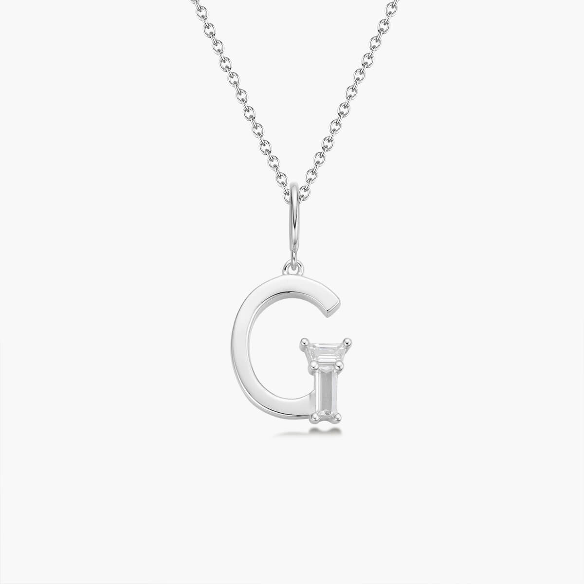 Initial Necklace – Silver