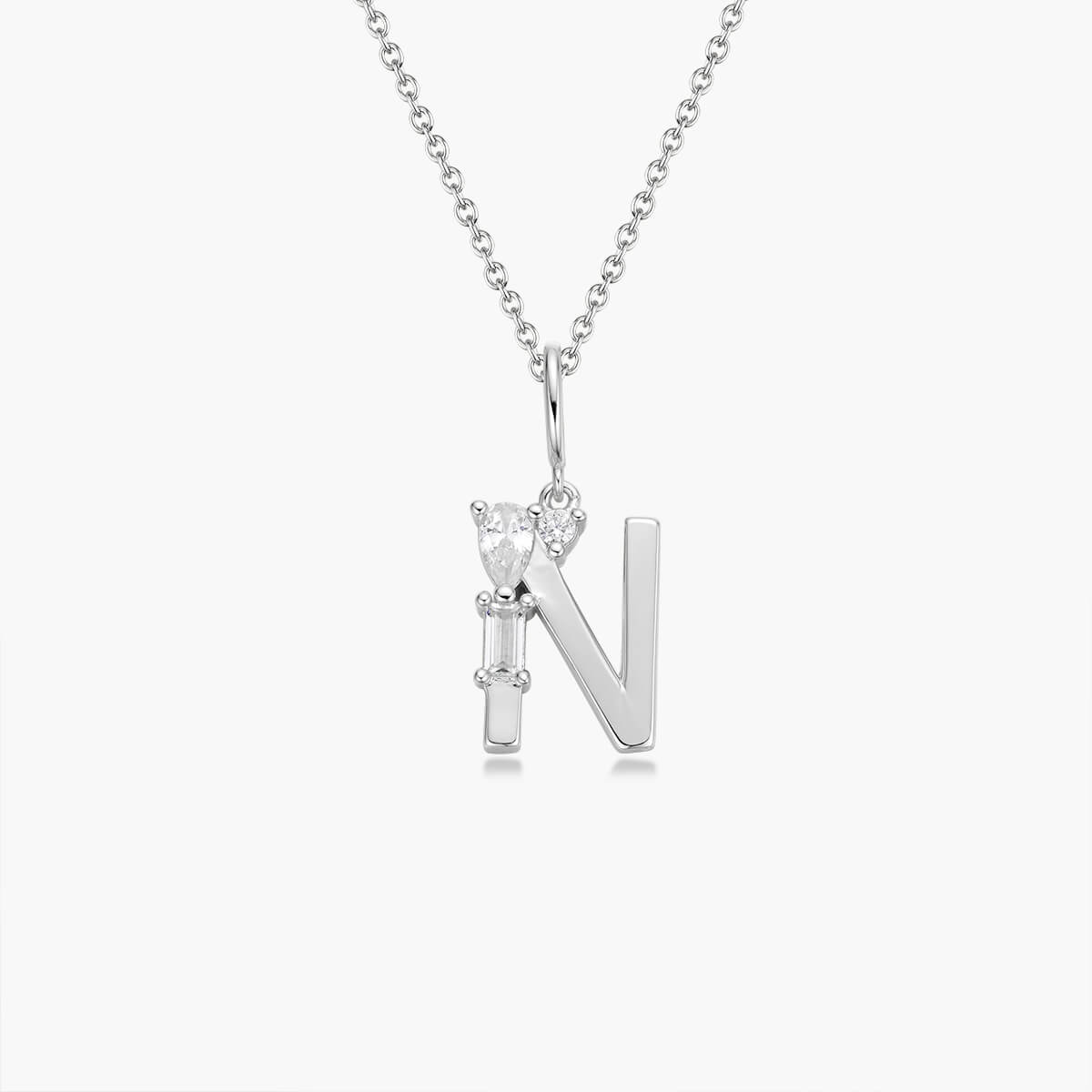 Initial Necklace – Silver